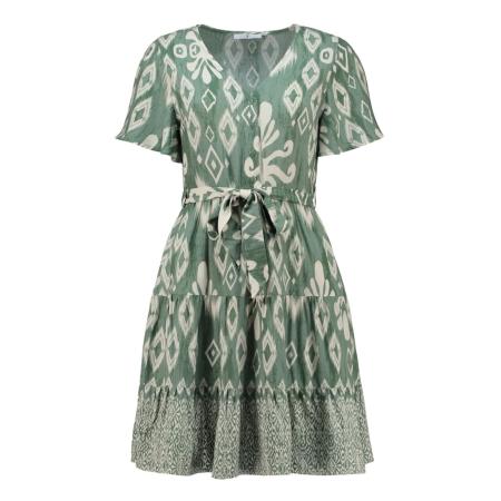 Hailys Hailys Jurk Ma44relie groen / offwhite