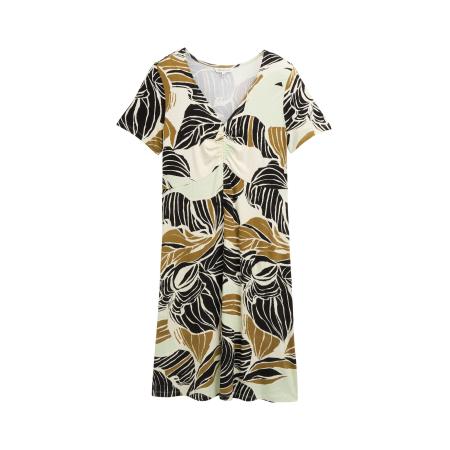 Tom Tailor TOM TAILOR Zomerjurk crème / karamel / zwart