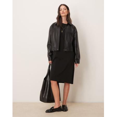 JDY Midi T-shirtjurk in zwart