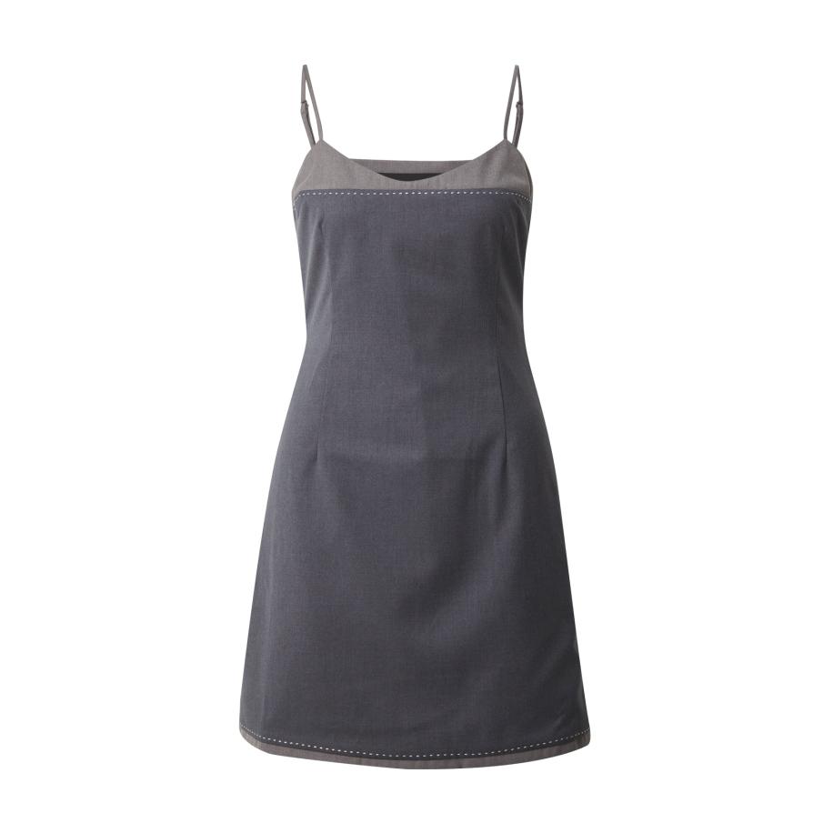 REMAIN REMAIN Jurk taupe / donkergrijs -