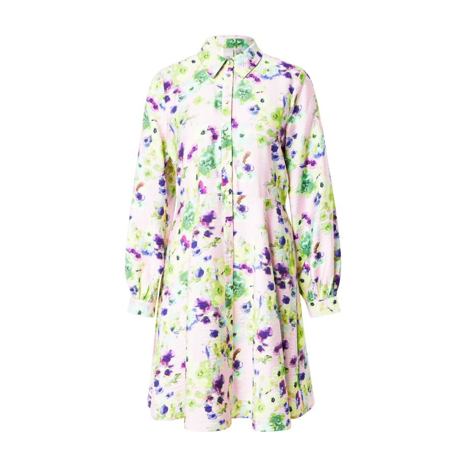 YAS Blousejurk YASKaya riet / jade groen / lichtlila / donkerlila Paars