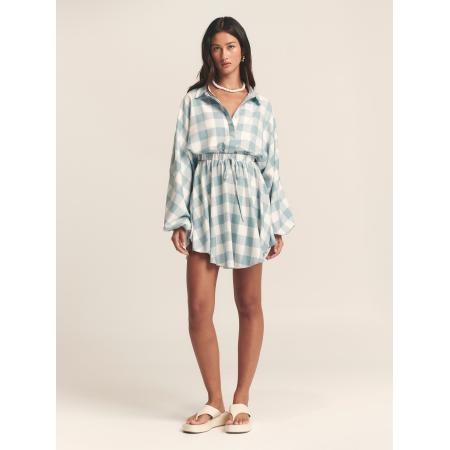 St MRLO Blousejurk Shauna rookgrijs / wit