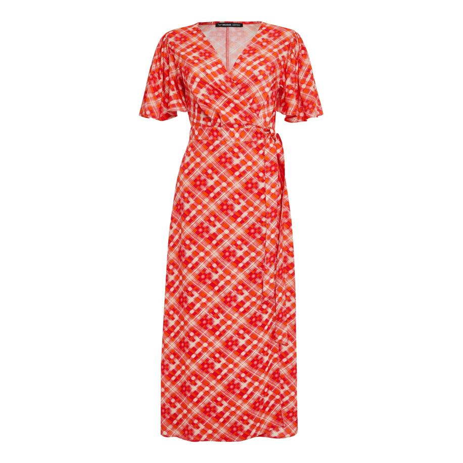Threadbare Threadbare Zomerjurk Malika oranje / rosa / donkerroze / natuurwit -