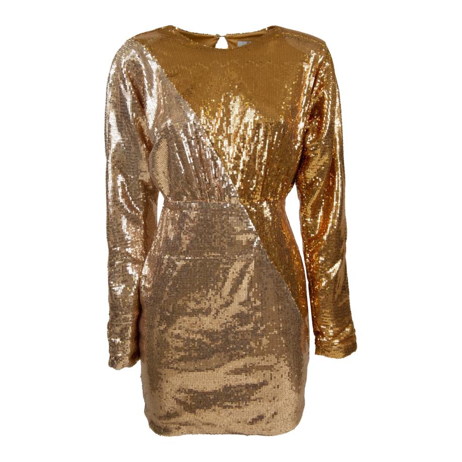 Influencer Influencer Jurk goud -