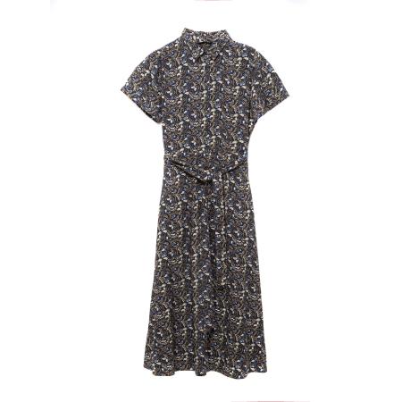 Big Star BIG STAR Jurk Nahai blauw / marine / geel / zwart