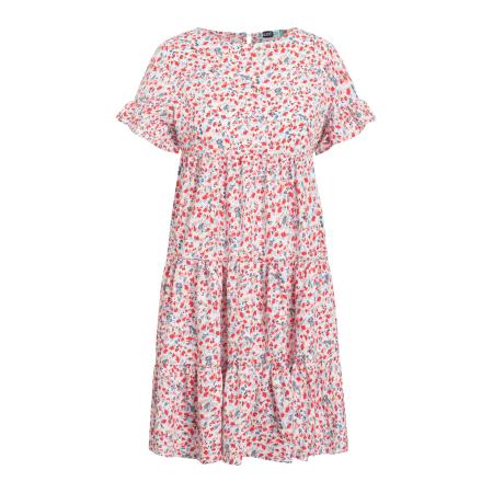 TOOche TOOche Zomerjurk Crazy azuur / grijs / rood / wit