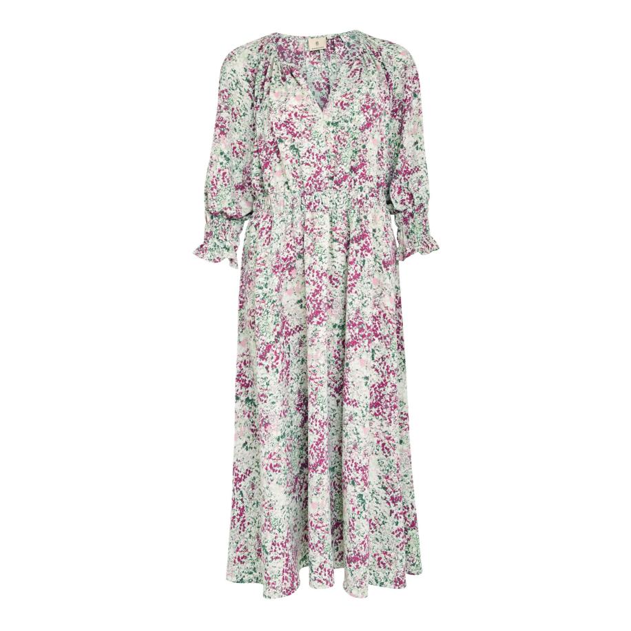 Peppercorn Peppercorn Jurk Marva donkergroen / lila / rosa / wit -