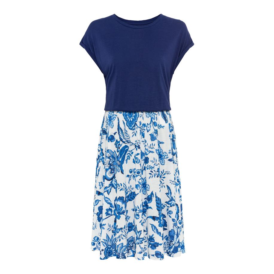 Lascana LASCANA Jurk crème / blauw / navy -