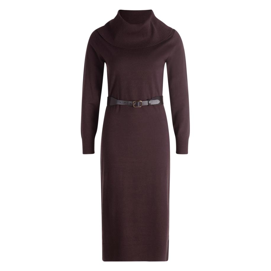 Zero zero Jurk donkerbruin -