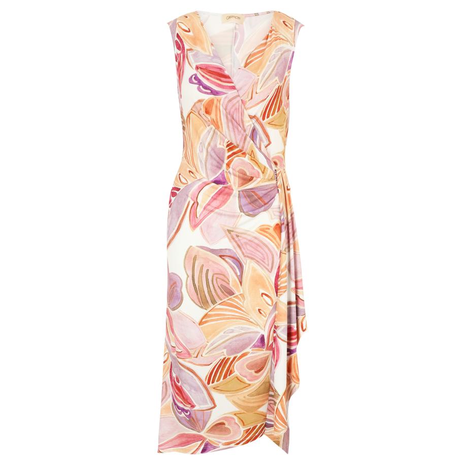 Cartoon Zomerjurk zalm roze / rood / bordeaux / wit Wit