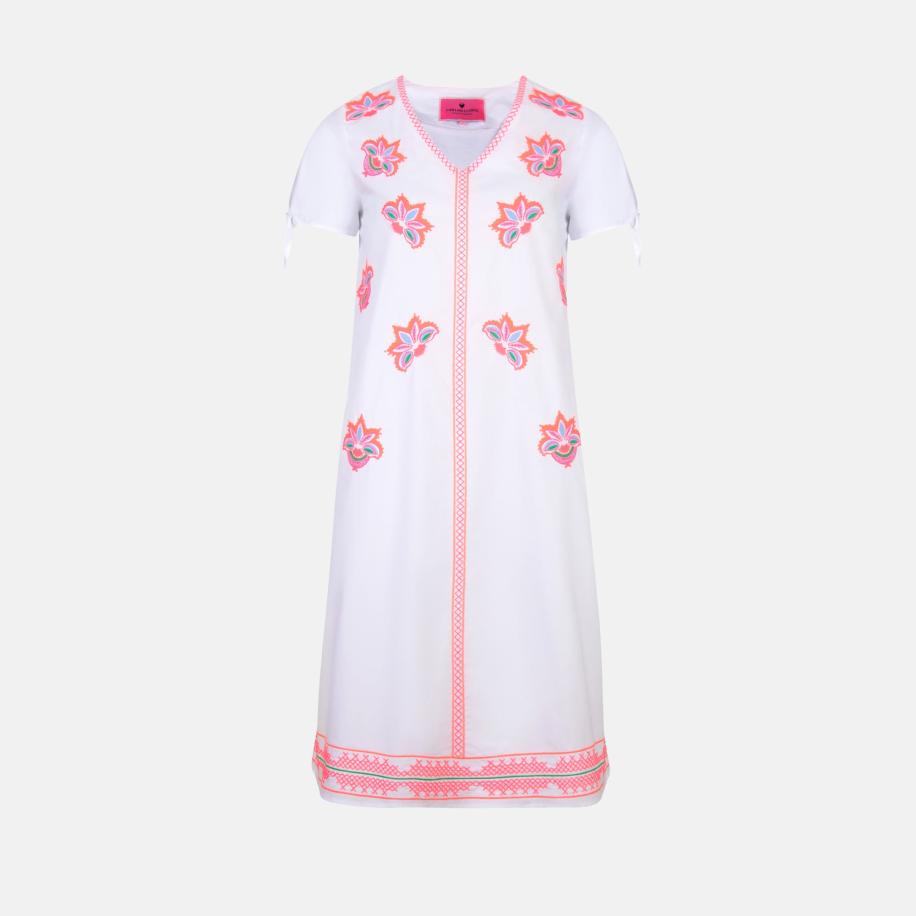 LIEBLINGSSTÜCK LIEBLINGSSTÜCK Zomerjurk Nica lichtblauw / smaragd / lichtrood / wit -