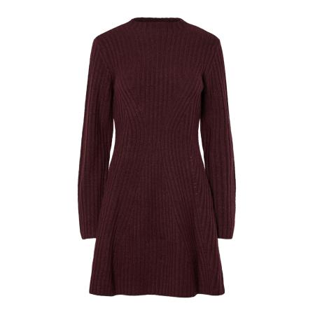 YAS YAS Gebreide jurk YASDOLLY wijnrood