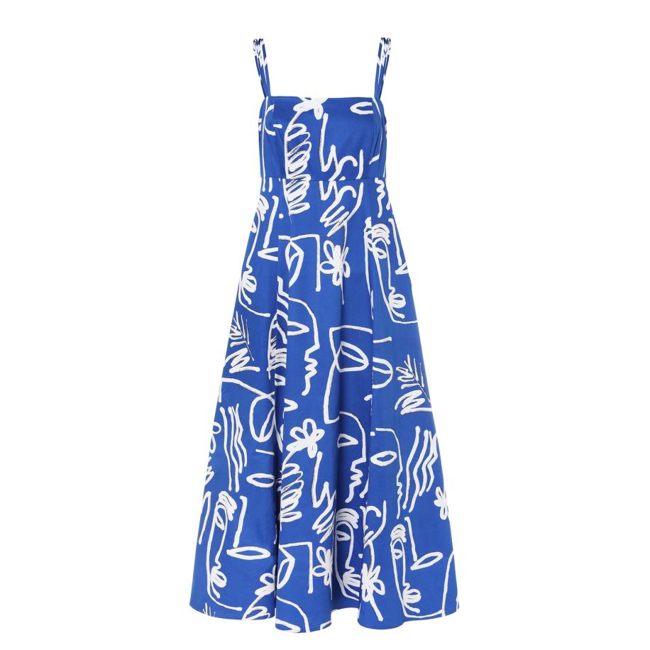 TATUUM Jurk MALFINA blauw / wit Blauw