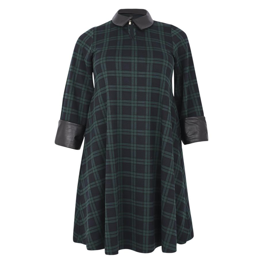 Yoek YOEK Jurk donkergroen / zwart -