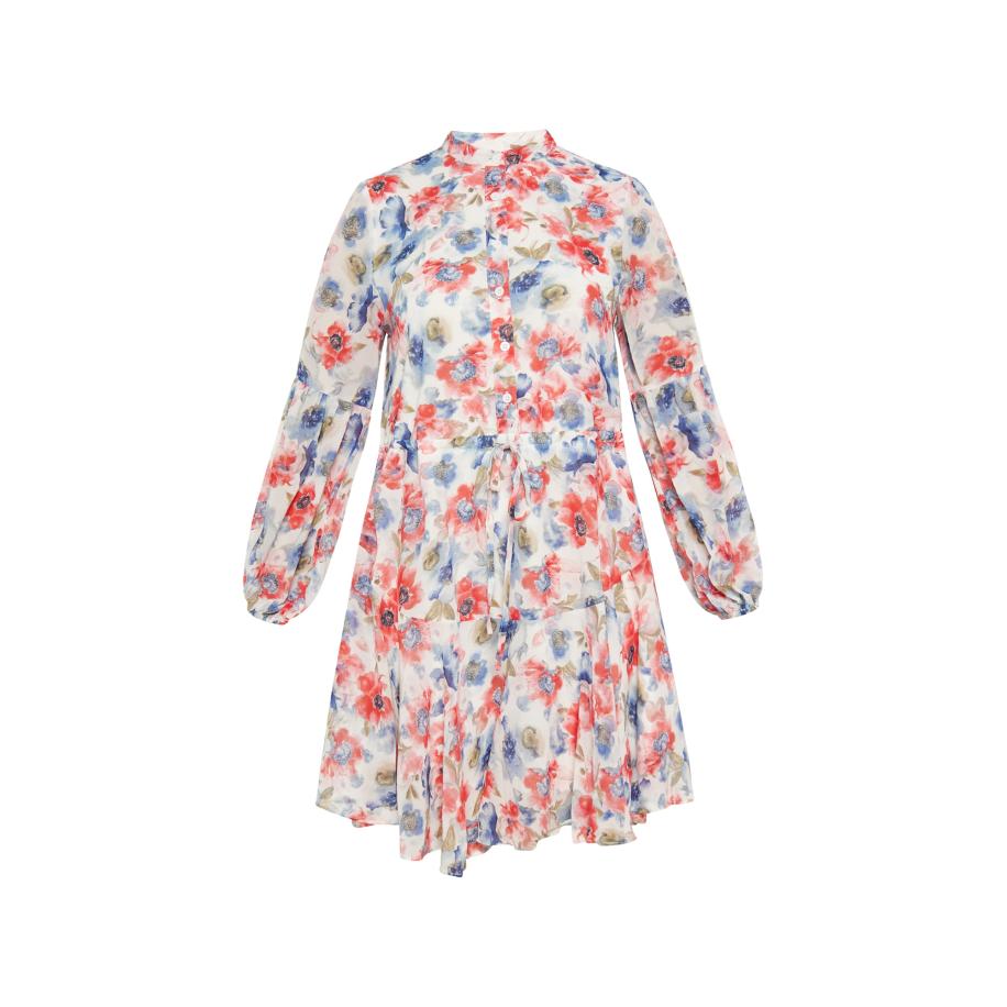 FELIPA FELIPA Blousejurk Fashion Look gemengde kleuren / wit -