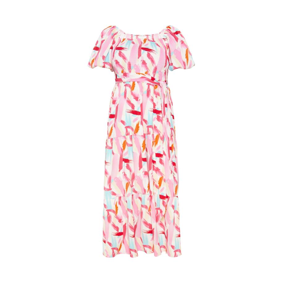 FELIPA FELIPA Jurk Spring Summer lichtblauw / pink / rosa / wit -