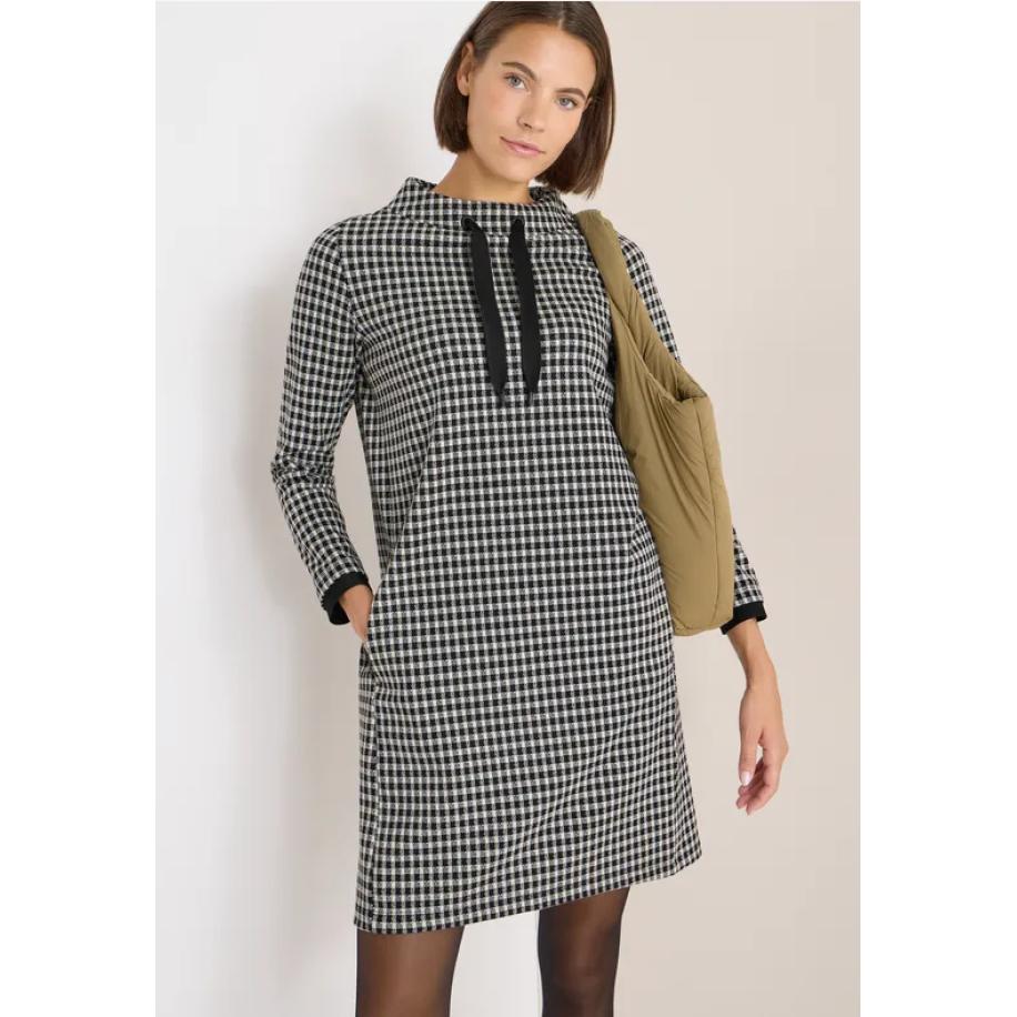 CECIL Geruite jurk Zwart