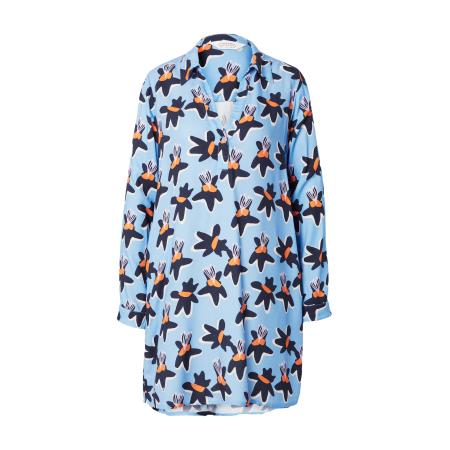 Compania Fantastica Compania Fantastica Blousejurk lichtblauw / donkeroranje / zwart / wit