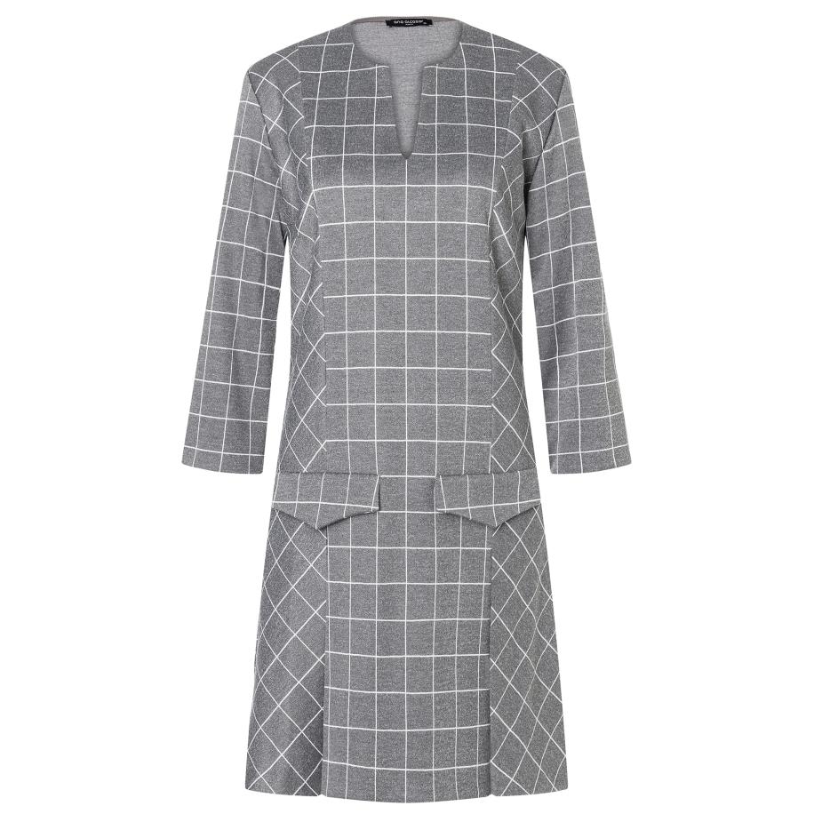 Ana Alcazar Jurk Amosi grijs / wit Grijs