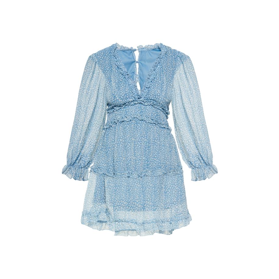 FELIPA FELIPA Jurk Fashion Look lichtblauw / grijs -