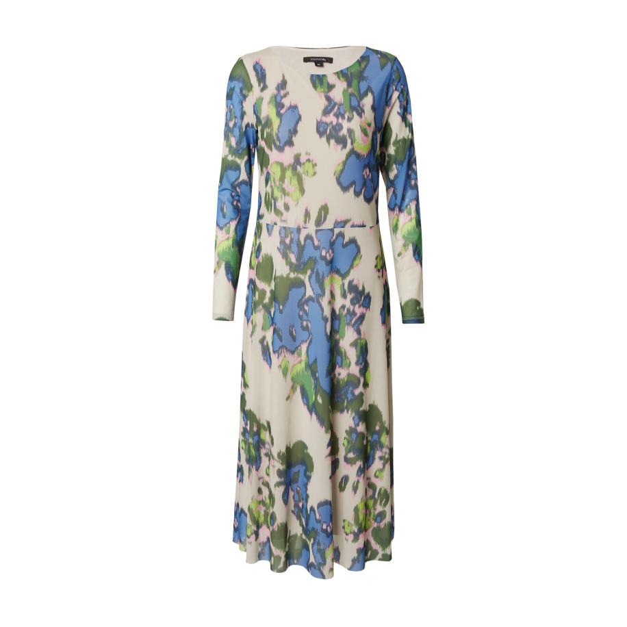 Comma COMMA Jurk beige / blauw / groen -