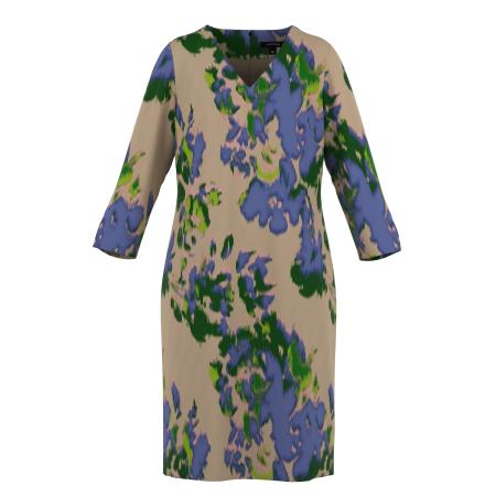 Comma COMMA Jurk beige / blauw / groen