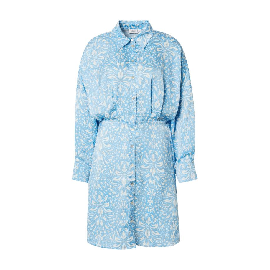 Saint Tropez SAINT TROPEZ Blousejurk Imena lichtblauw / wit -