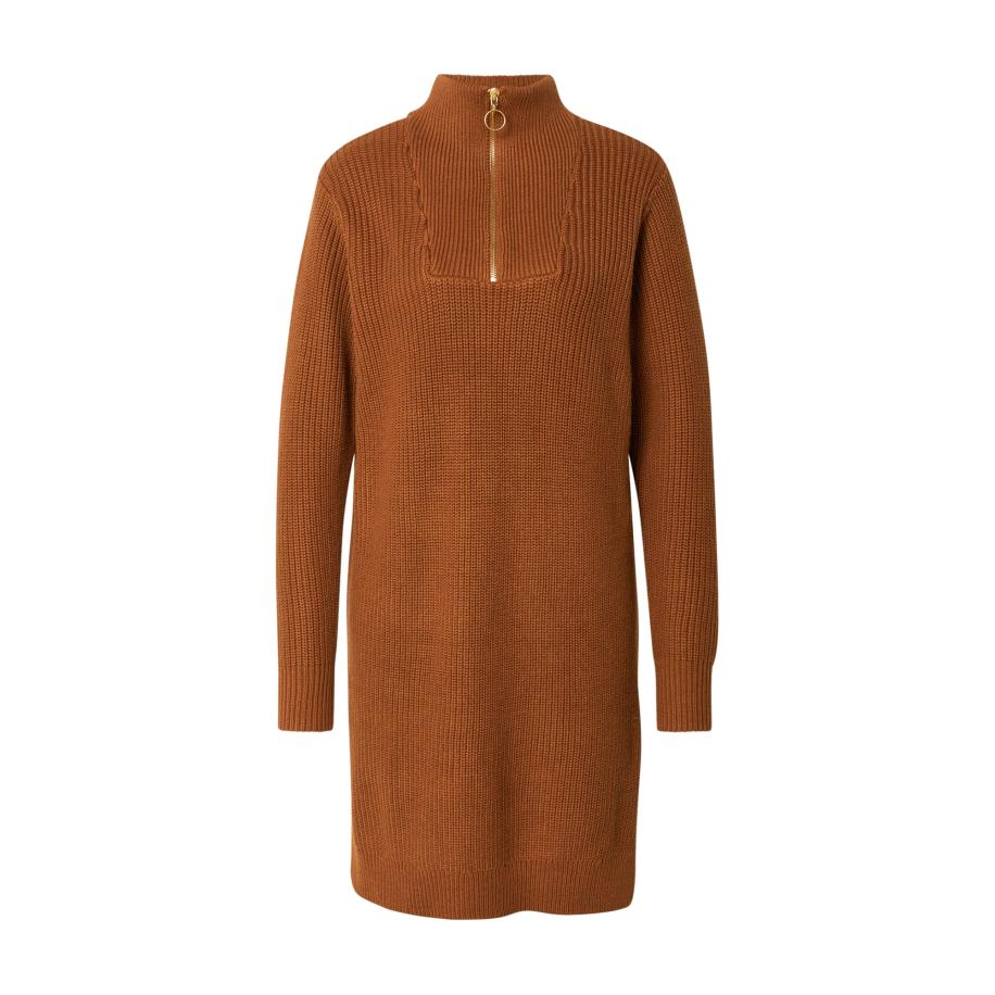 Kaffe Kaffe Gebreide jurk Lioa karamel -