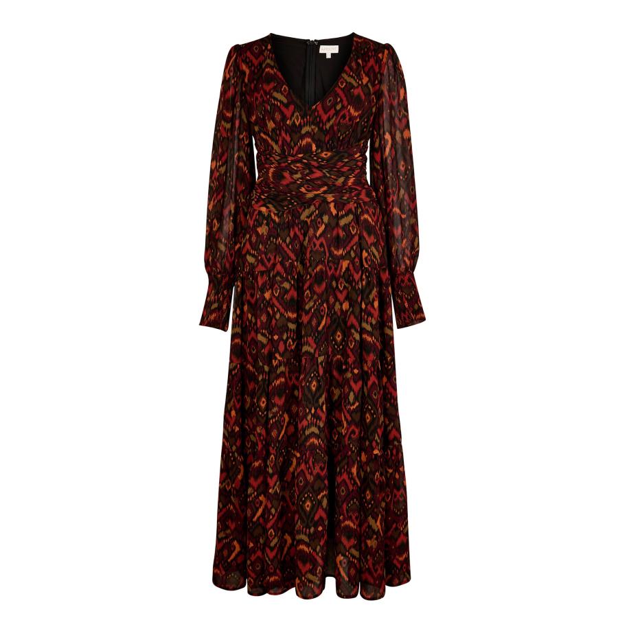 Apricot Apricot Jurk geel / bourgogne / zwart -