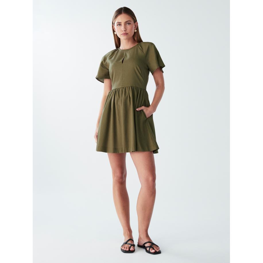 Willa Jurk Glen olijfgroen Groen