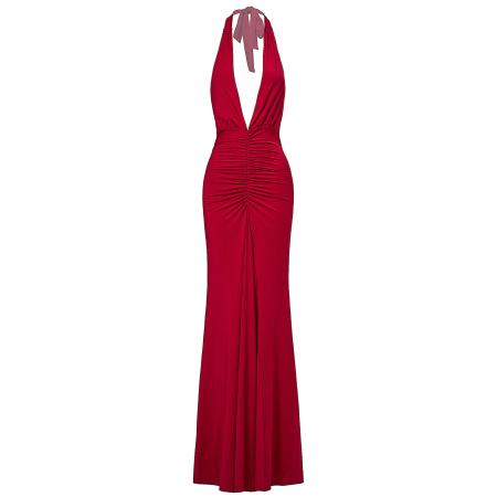 Moda Minx Moda Minx Avondjurk Amber wijnrood