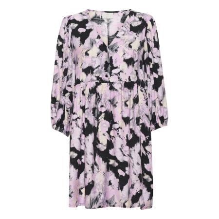 Kaffe Jurk Victoria sering / zwart / offwhite