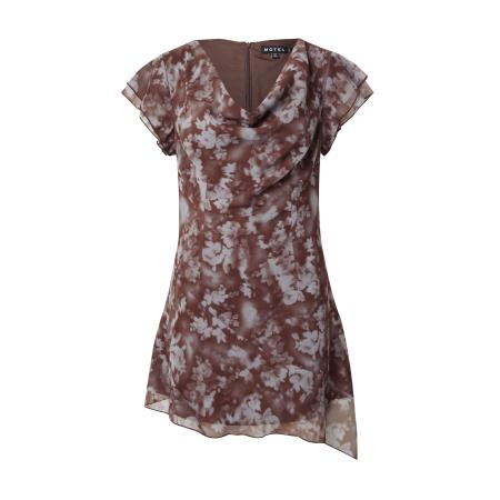 Motel Motel Jurk VALENCIA bruin / lichtgrijs