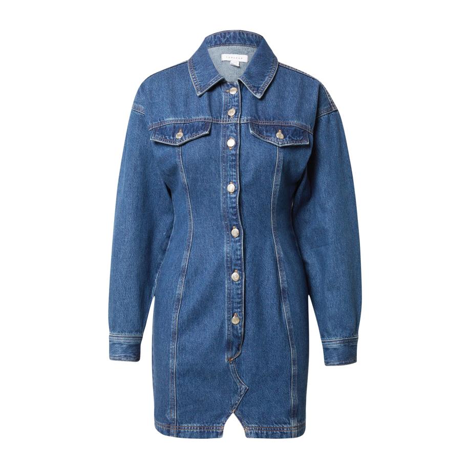 TOPSHOP Blousejurk blauw denim Blauw