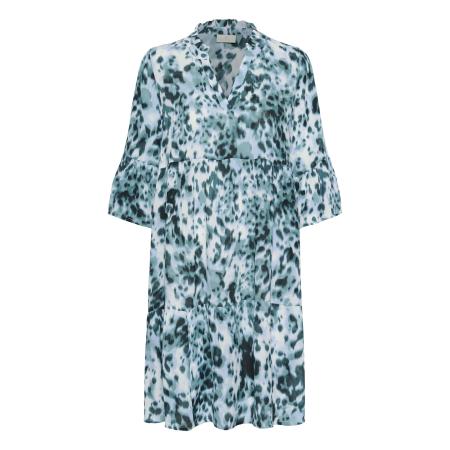 Kaffe Kaffe Jurk Hera Amber lichtblauw / kaki / spar / wit