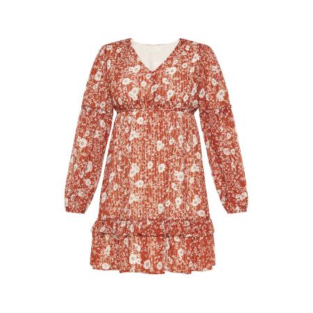 FELIPA FELIPA Jurk Festival bruin / wit