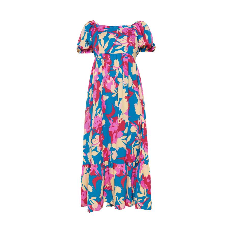 FELIPA FELIPA Jurk Spring Summer crème / blauw / pink / rood -