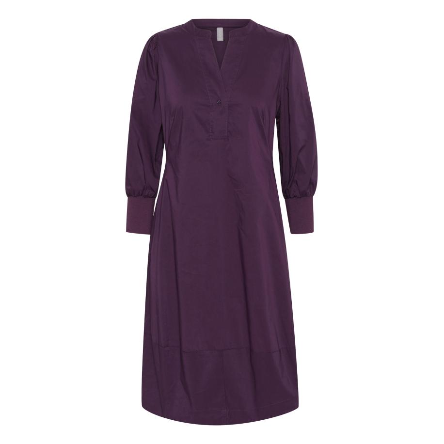 Culture CULTURE Jurk Antoinett donkerlila -