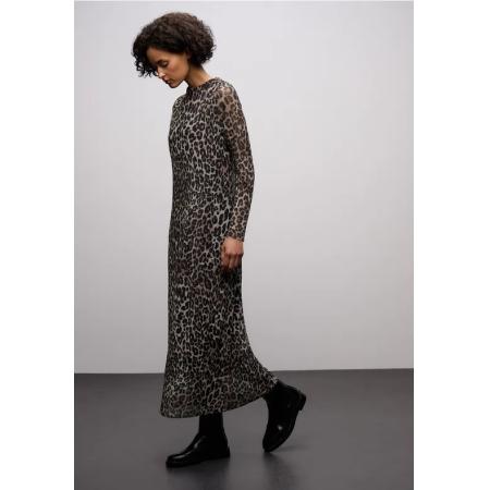 Street One Jurk met plooien van mesh -