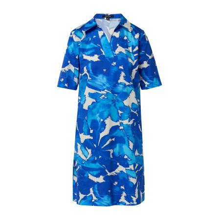 Comma COMMA Jurk ecru / blauw / azuur