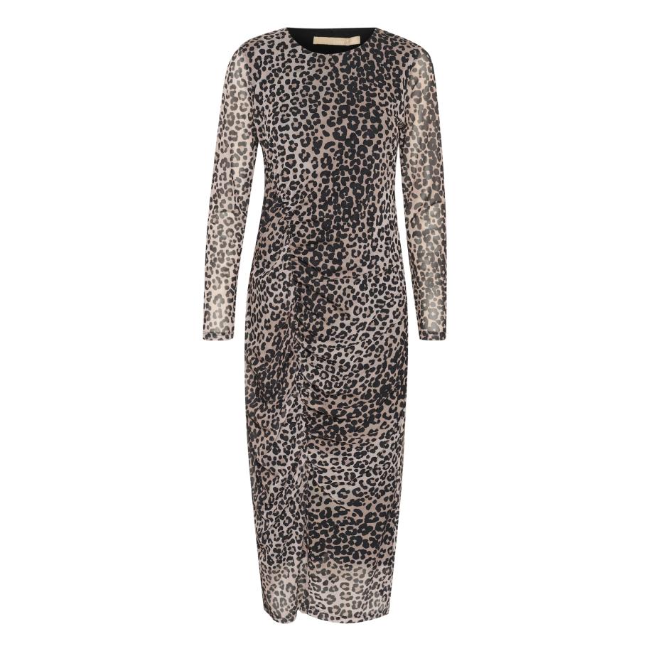 Culture CULTURE Jurk Attie Melida lichtbruin / zwart -