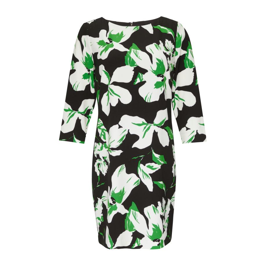 Comma COMMA Jurk groen / zwart / wit -