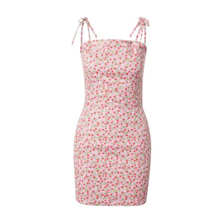 KAN KAN Jurk BERRY geel / groen / rosa / watermeloen rood / wit