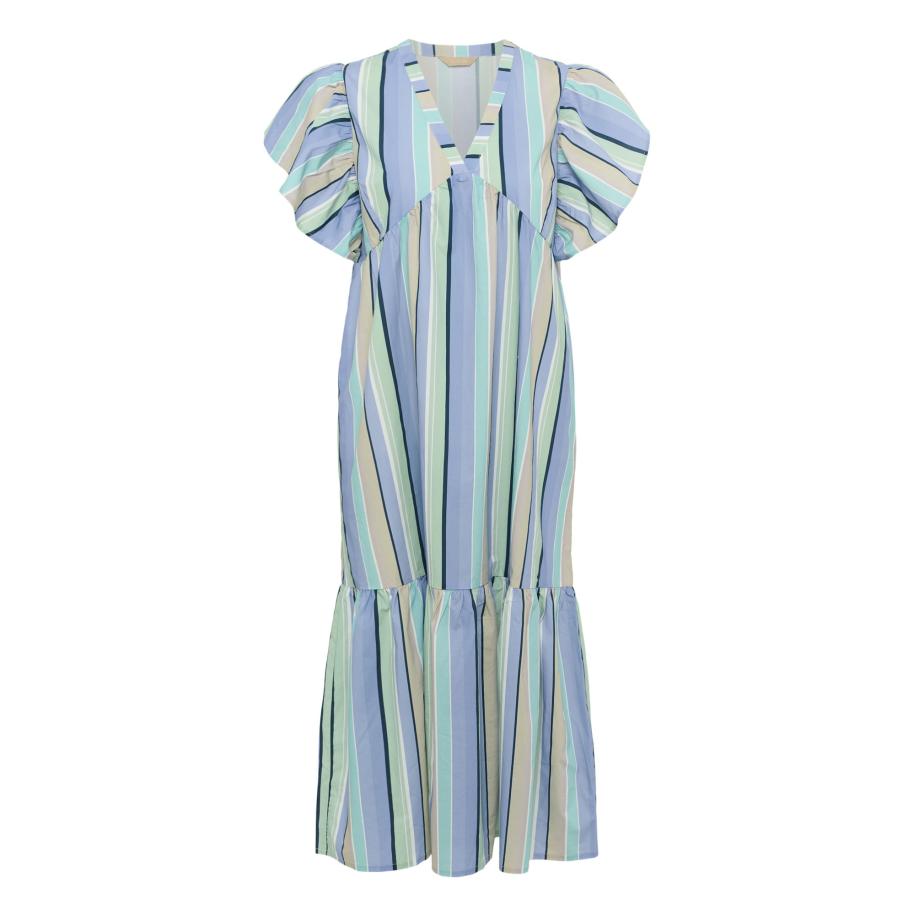 Culture CULTURE Jurk Mola turquoise / royal blue/koningsblauw / duifblauw / lichtgroen -