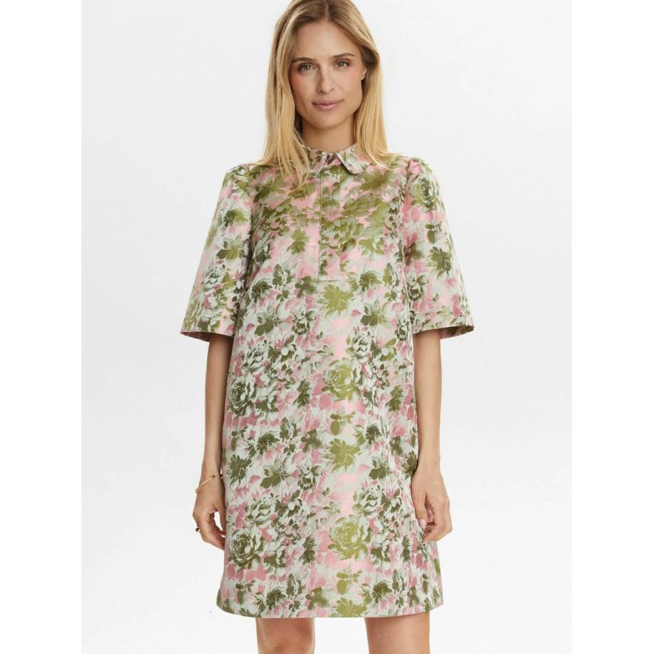 Nümph NÜMPH Jurk NUVIDA groen / rosa -