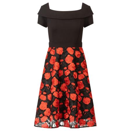 Kraimod Cocktailjurk rood / zwart