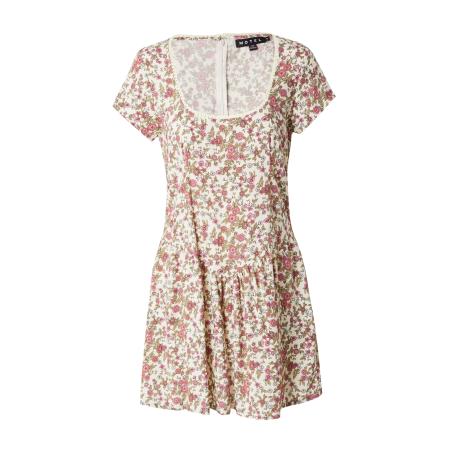 Motel Motel Jurk crème / olijfgroen / donkeroranje / lichtroze