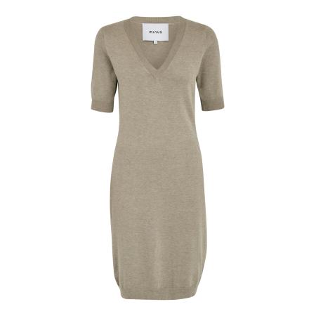 Minus minus Gebreide jurk Milla kaki