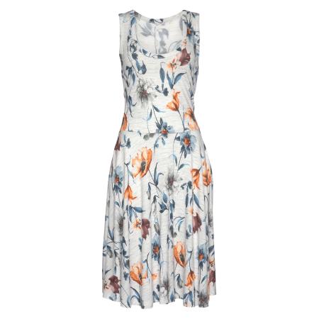 VIVANCE VIVANCE Zomerjurk grijs gemêleerd / petrol / oranje / donkerrood