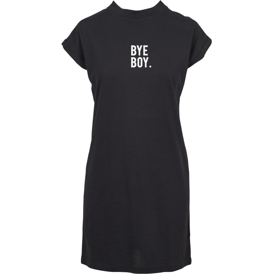 Merchcode Merchcode Jurk Bye Boy zwart / wit -